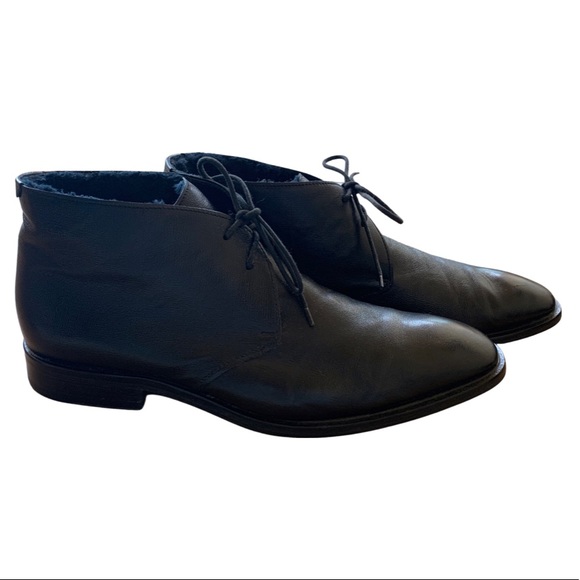 Hugo Boss Black Pebbled Leather Chukka Boots - Picture 4 of 6